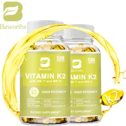 BEWORTHS Vitamin K2 Capsule Calcium Metabolism Health Supports Brain,Hormones,Bones and Heart Health