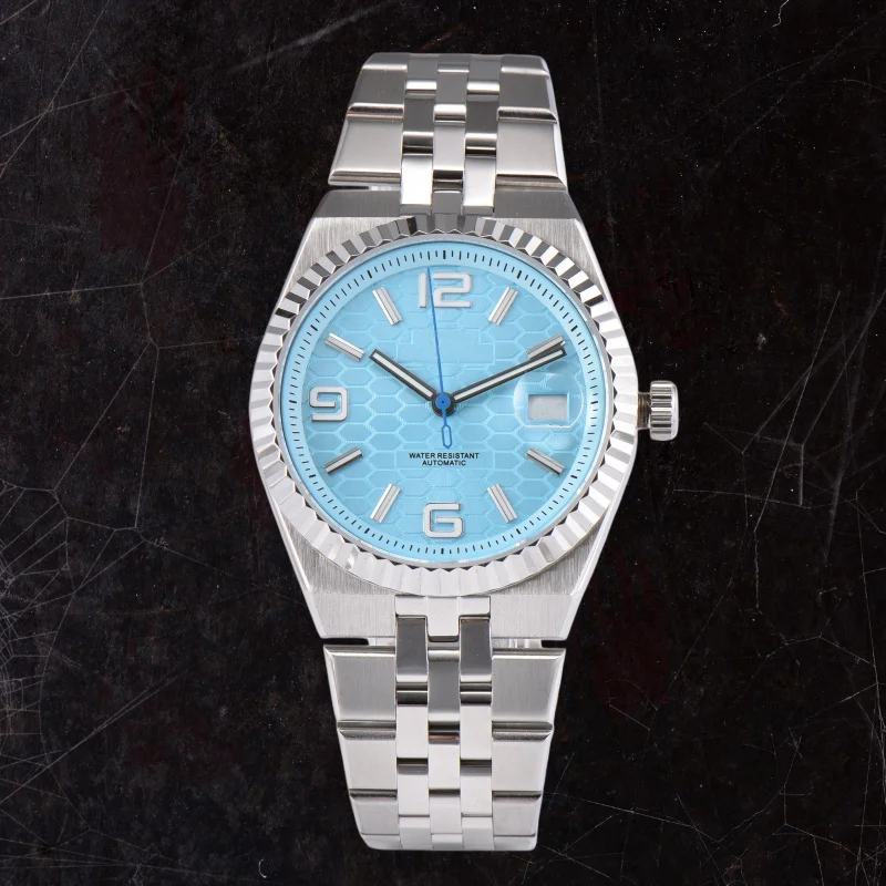 

Корпус часов NH35 39,5 мм с ремешком, сапфировое стекло, сине-зеленая люминесценция, циферблат 33,8 мм, подходит для механизма NH35, аксессуары для мужских часов