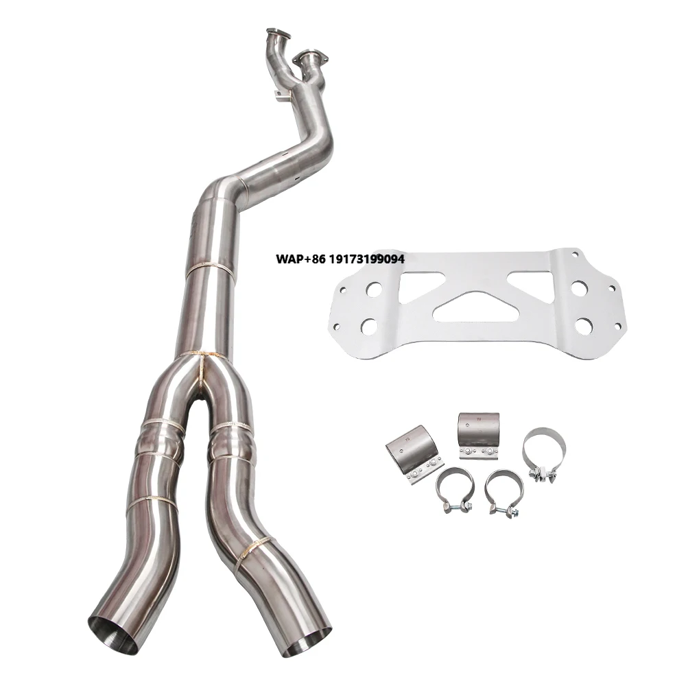 

Customization for 2020-2025 B-MW M3 M4 G80 G82 G83 S58 3.0T SUS304 Midpipe 3.5'' 4" Equal Length Single Modular With Resonator