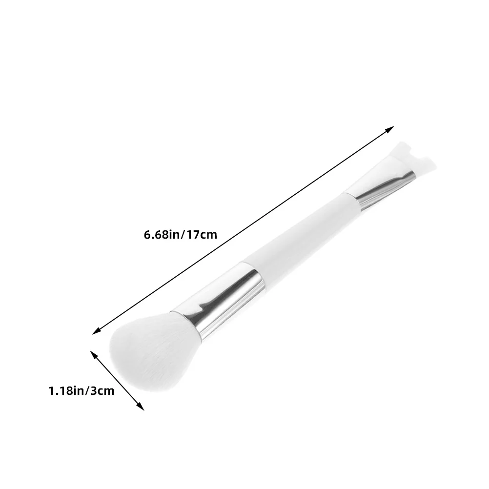 Conjunto de 3 Pincéis de Maquiagem para Mulheres, Pincel de Blush de Dupla Face, Cerdas Macias, Pincel em Forma de U para Contorno do Nariz