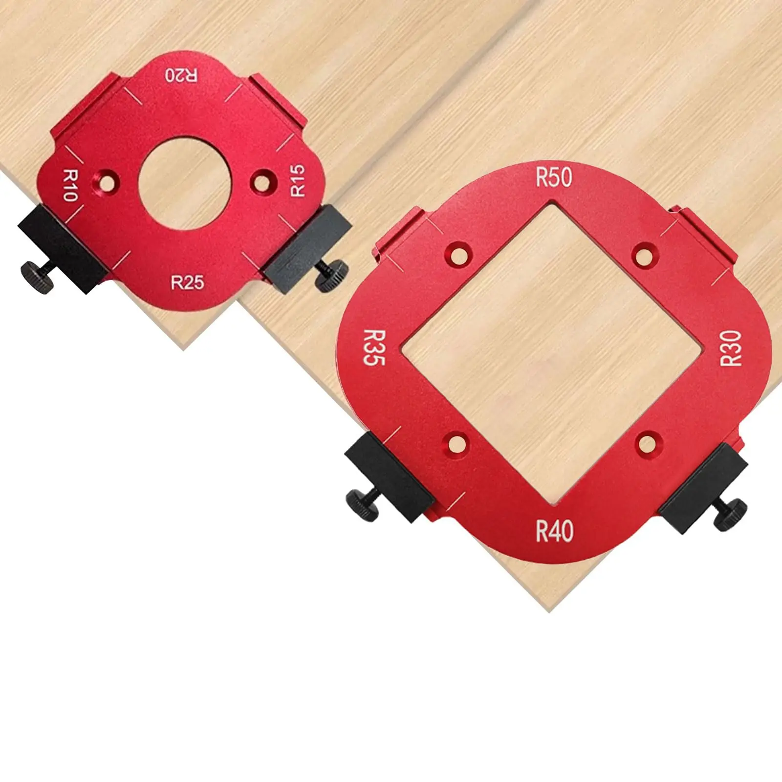 

Round Corner Radius Templates,Woodworking Arc Angle Positioning Cutting Auxiliary Tool,Router Jigs Corner Radius, Measure Tool