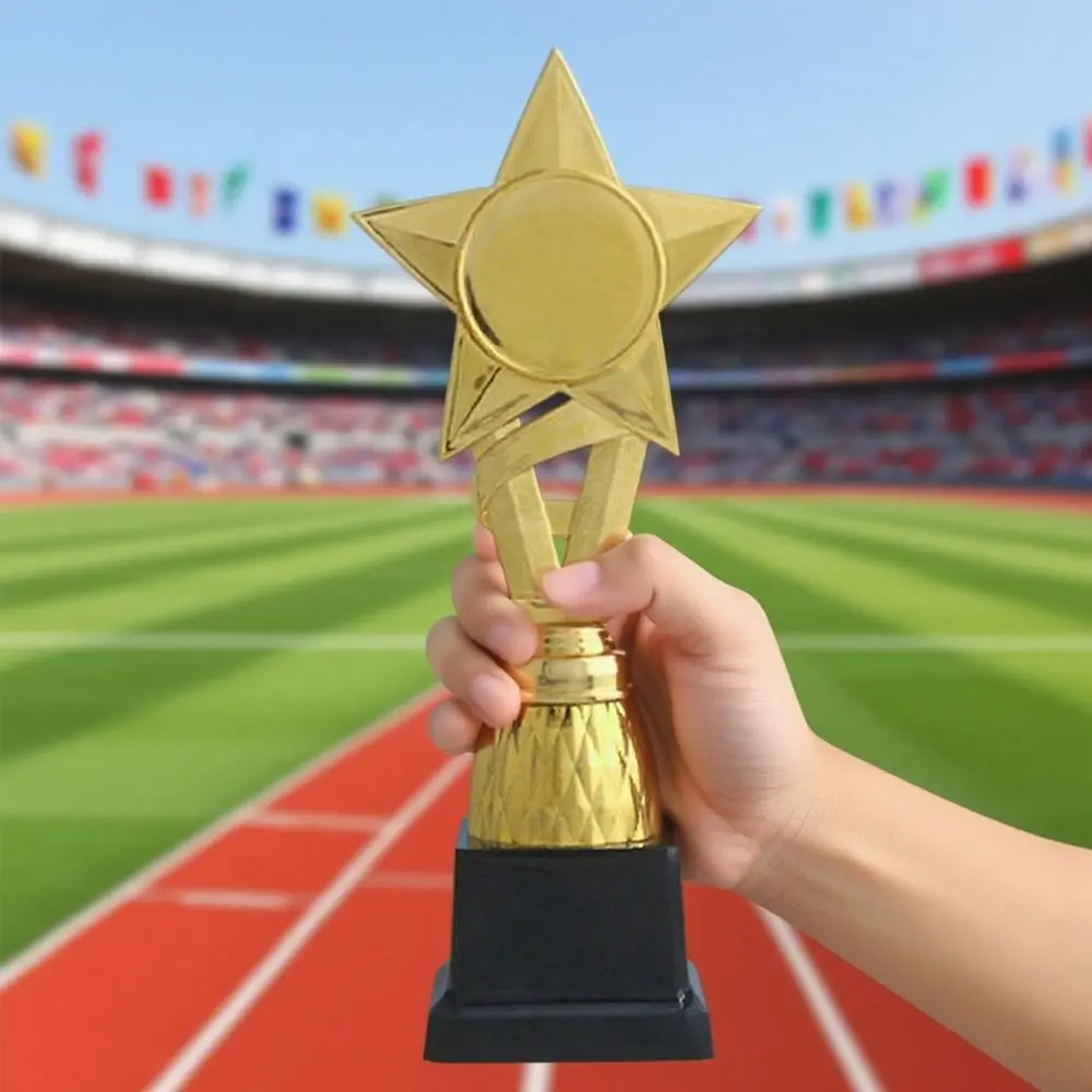 

20/24,5/28,5 см трофей Непоседа пентаграмма звезда золотая медаль маленький баскетбольный трофей прочный материал пластиковый трофей спортивная встреча