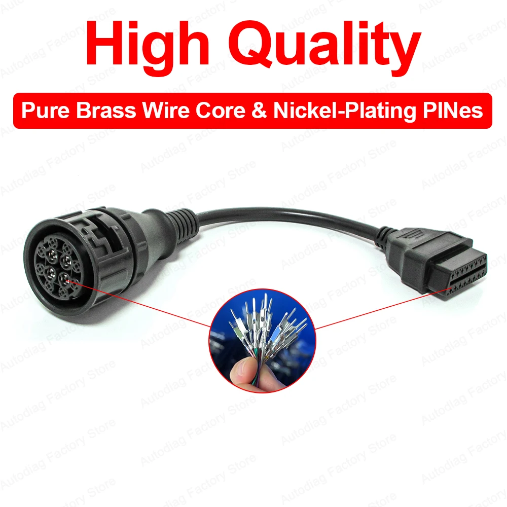 12Pin to OBD2 For MAN Truck Diagnostic Cable For AUTOCOM, DELPHI, WURTH, ECLIPSE for TSPro Troodon Truck OBD Diagnostic Adapter