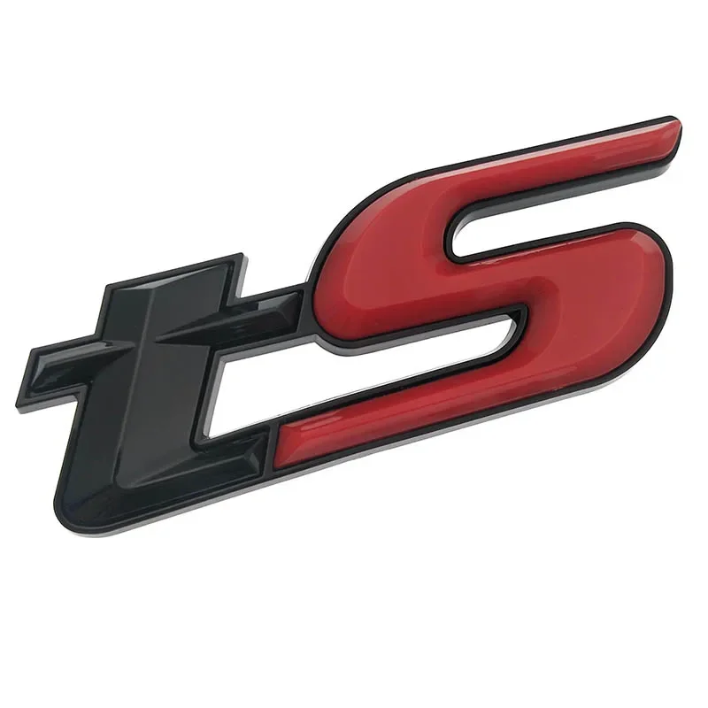 TS Logo Silver Red Aluminum 3D Car Sticker Emblem Badge Chrome Decal for Subaru Forester BRZ WRX STI Car Styling Accessories