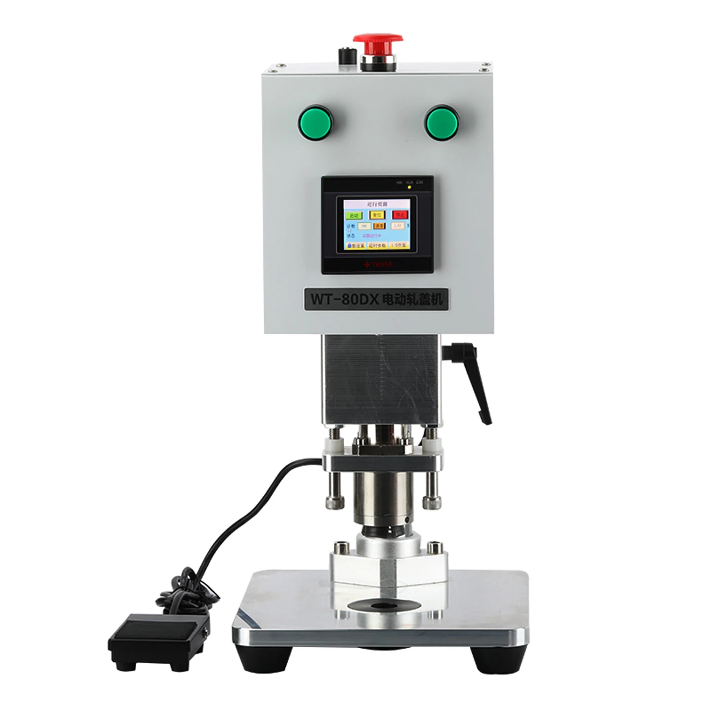 WT-80DX آلة السد الكهربائية عن طريق الفم زجاجات زجاجية سائلة قوارير ختم قفل كابر اختياري زجاجة قطر 13 مللي متر 15 مللي متر 20 مللي متر