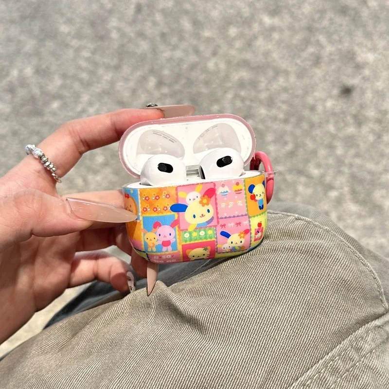 เคสป้องกันหูฟังลายน่ารักลายเชอร์รี่ Usahana เหมาะสำหรับ Airpods 1/2/3/4 เคสหูฟังบลูทูธไร้สาย Pro2 เคสป้องกัน