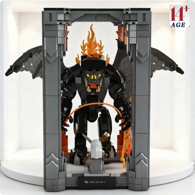 

MOC 2025, новинка 10367, книжный уголок Balrogs, набор для декора книжной полки, строительный блок, креативные наборы кирпичей для взрослых, подарок на день рождения