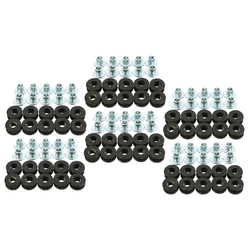 

60Pcs Motorcycle Rubber Grommets Kits Motorcycle Windshield Bolts For Honda Yamaha Suzuki Kawasaki Fairings Rubber