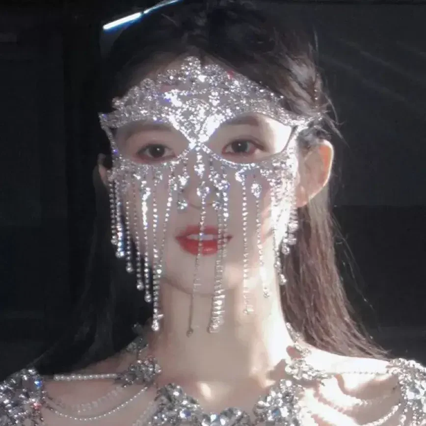 

Diamond tassel stage performance, makeup ball, party, mask
