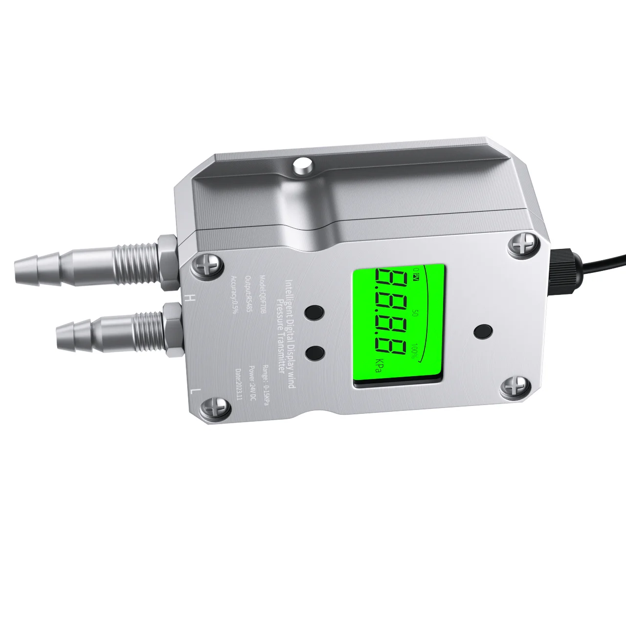 0-10KPa 0-30Kpa 0-50Kpa Digital Differential Pressure Sensor Gauge 4-20mA RS485 0-10V 0-5V 1-5V Micro Wind Air Pressure Sensor