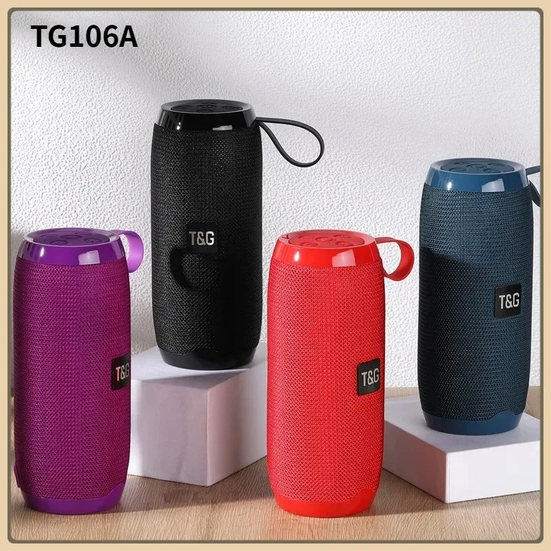 

TG106A Тканевый портативный уличный Bluetooth-динамик Беспроводной динамик AUX-вход Поддержка вставки карты и голосовой подсказки и вызова
