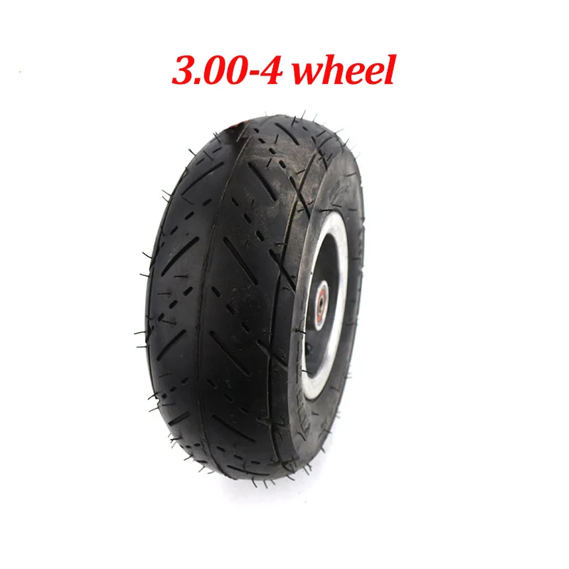 3.00-4  inch electric scooter road tire wheel 4  alloy rims hub with  tyre and inner tube for Gas  bike motorcycle