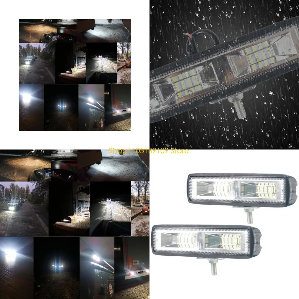 

2 Level Brightness Adjustable 300m Beam Distance Easy Installation 12 LEDs Work Light for Truck LED Worklight Roof Mount