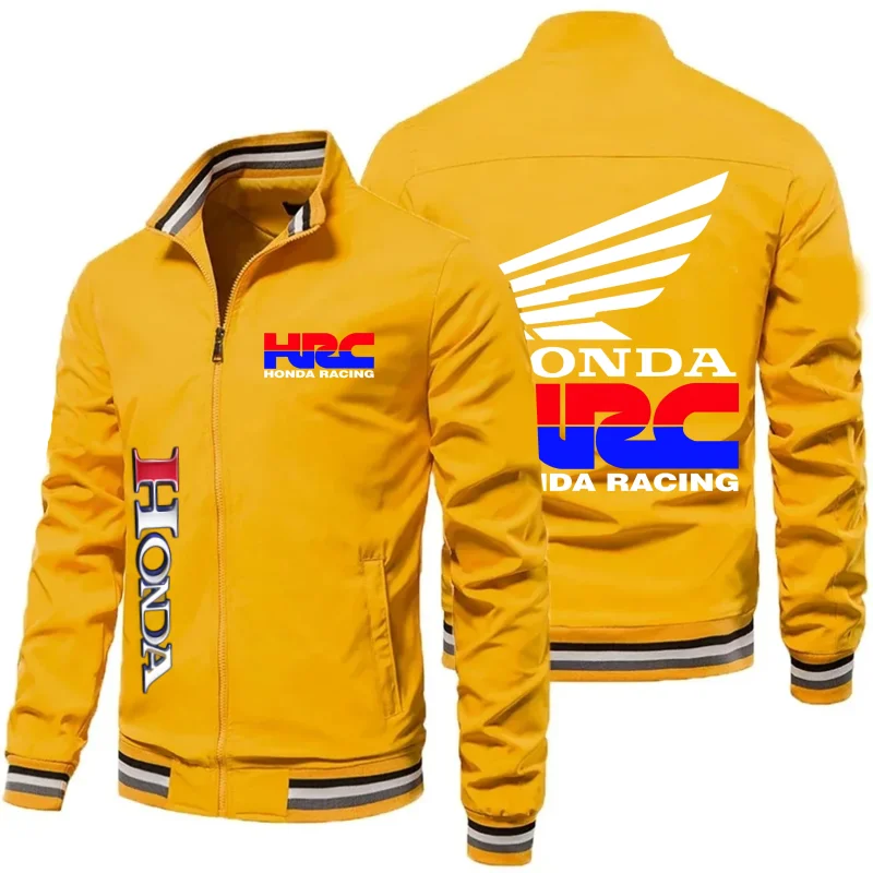 

2026 New Honda Racing Jacket with 3D Print, Stand-Up Collar Zip Design, Street & Track Dual Wear, Men's & Women's Motorcycle Jac