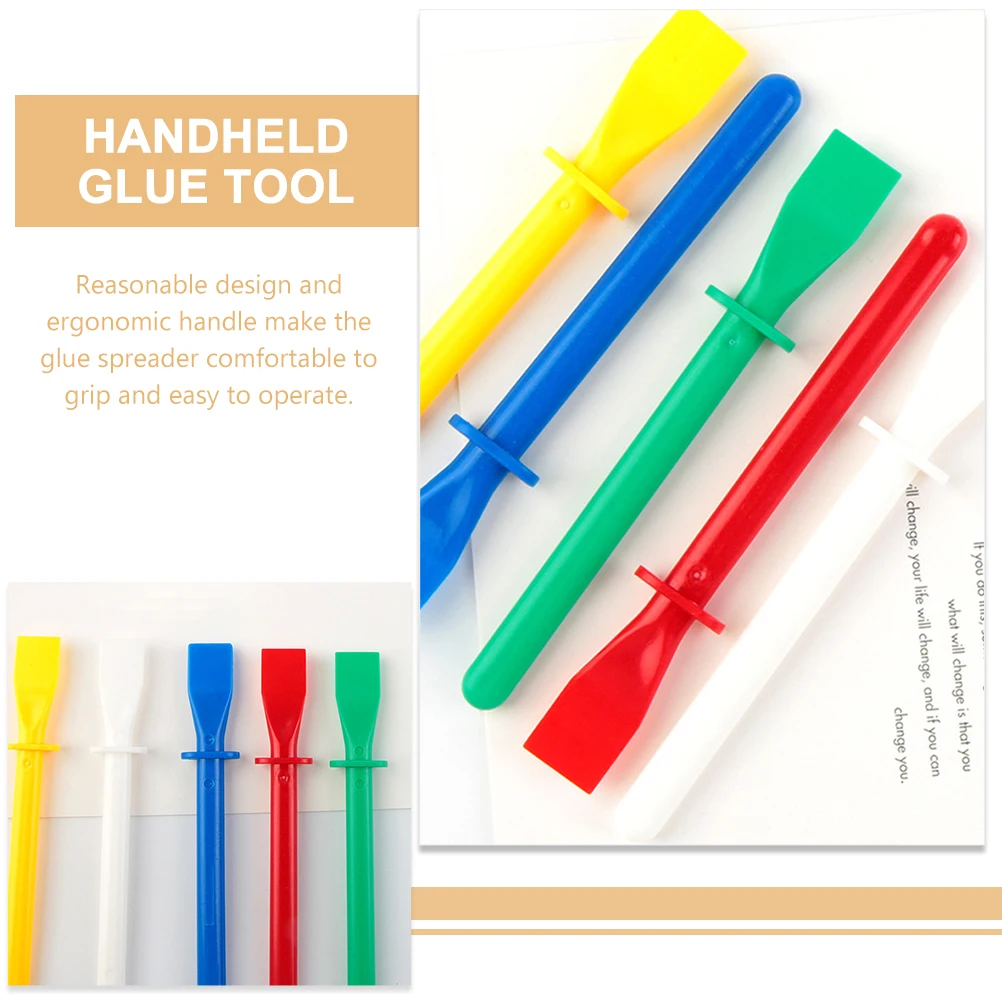 

10 Pcs Smear Sticks Craft DIY Tool Glue Scraper Set Handheld Glue Craft Tools Spatula Applicator Scrapers