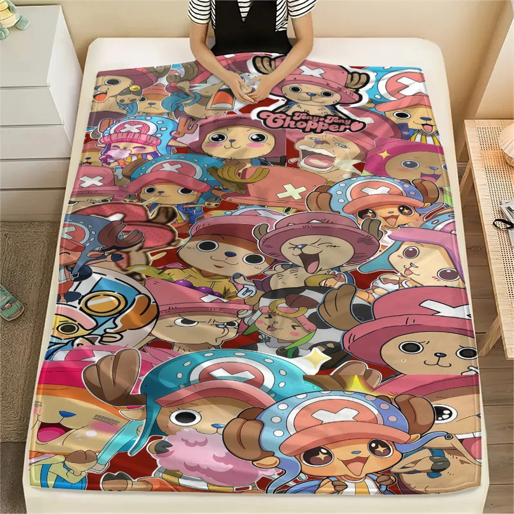 ONE PIECE Tony Tony Chopper Flannel Blanket Pretty Printed Design For Home Bed Sofa Chair Travel Picnic -HE76
