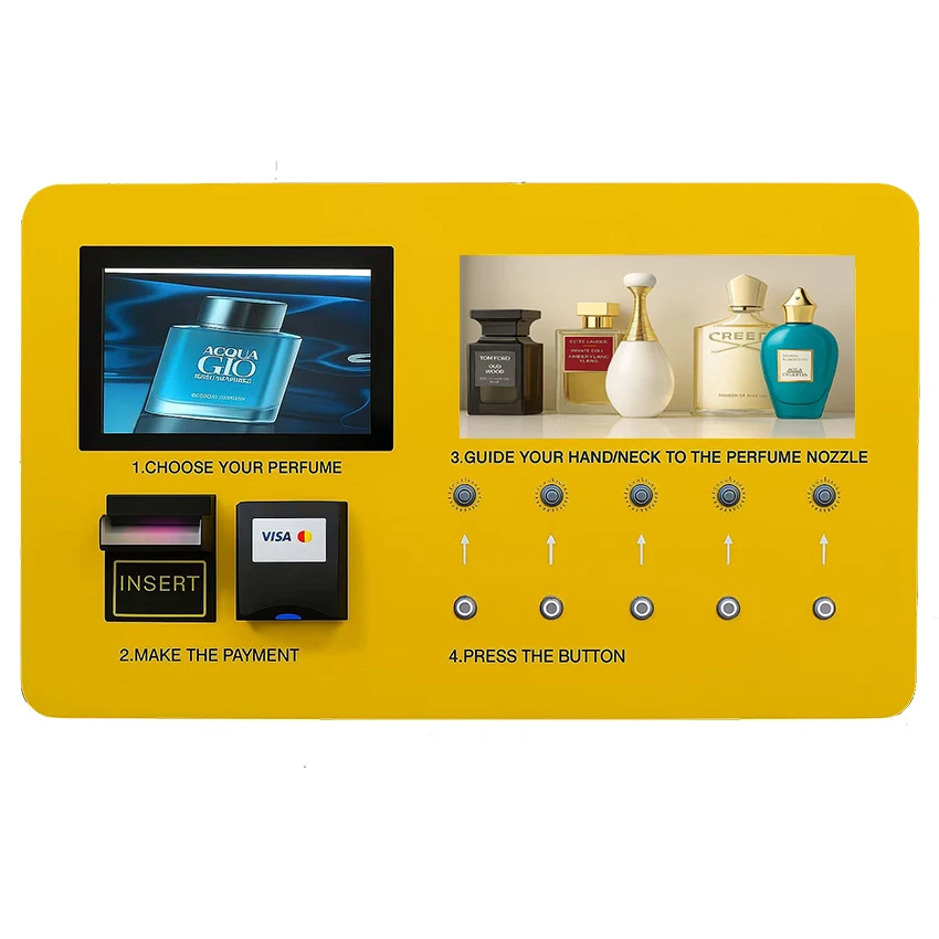 

Customized 100ml Scent Station Perfume Vending Machine with Refillable Bottles and SDK Function