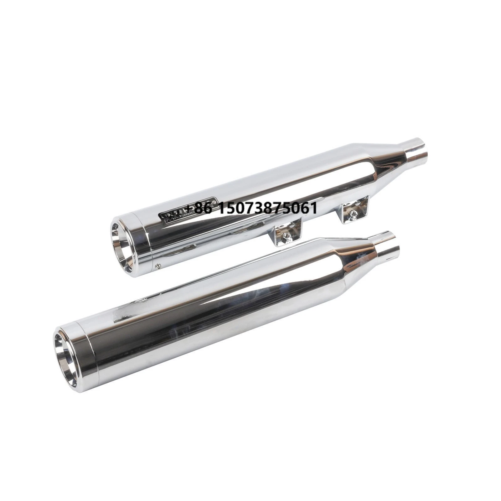 17-24 Indian Scout Motorcycle Long Slip on Exhaust Muffler Stainless Steel Chrome Deep Voice Exhaust with 1 Year Guarantee