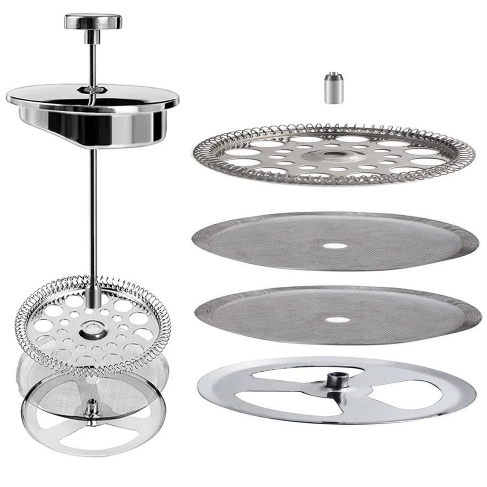 For French Press Kettle Squeezing Cup Kettle Filter Mesh Set For French Press Filters Mesh Filters Spiral Plate Cross Plate Kit
