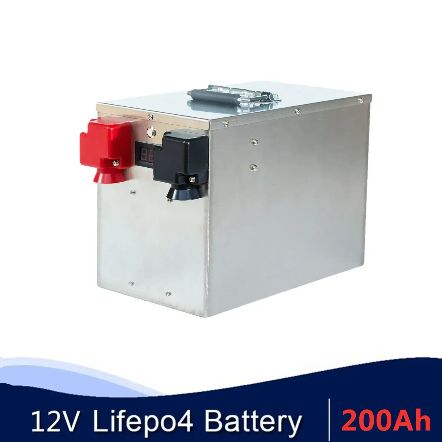 

Lithium Battery 12V 200Ah Rechargeable Deep Cycle Battery Household Charger BMS Solar RV-