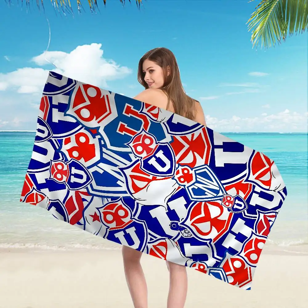 Chile U-University Logo Microfiber Printed Beach Towel Mountain Climbing Yoga Beach Swimming Running Absorbent Soft Towel