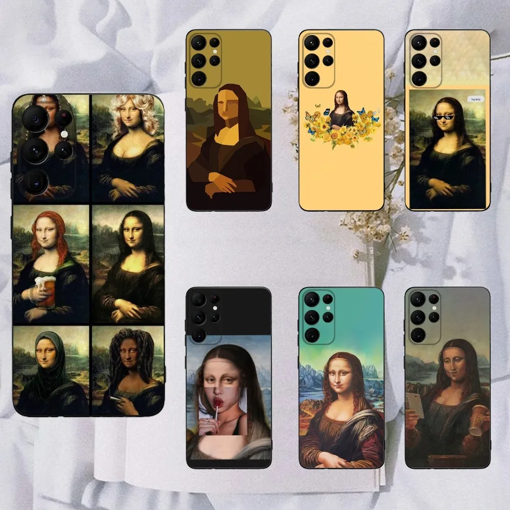 Great Art Mona Lisa Phone Case For Samsung Galaxy A20,A21s,A22,A31,A32,A52,A53,A72,73,A80,A91 Soft Black Cover