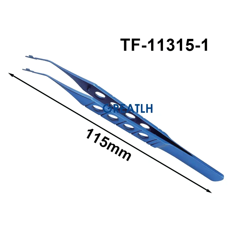 1pcs Titanium Alloy Lens Folding Forceps Flat Handle Eyelid Forceps Tweezers Ophthalmic Instrument Autoclavable