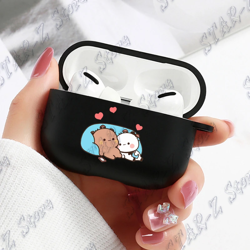 Cute Bubu Dudu Couple Bear Soft Silicone Case for Apple Airpods Pro 2 1 3 Baby Panda Love Shockproof Air Pods Earphone Box Cover