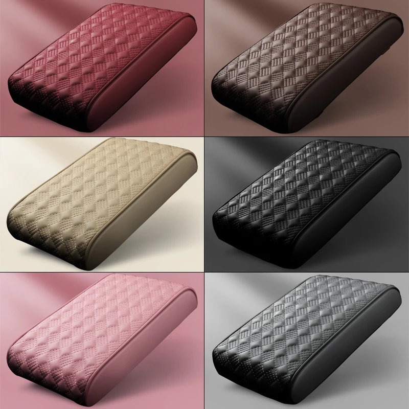 Luxury Upscale Car Central Armrest Heightening Pad Auto Leather Arm Rest Seat Box Heighten Cushion Auto Protective Interior