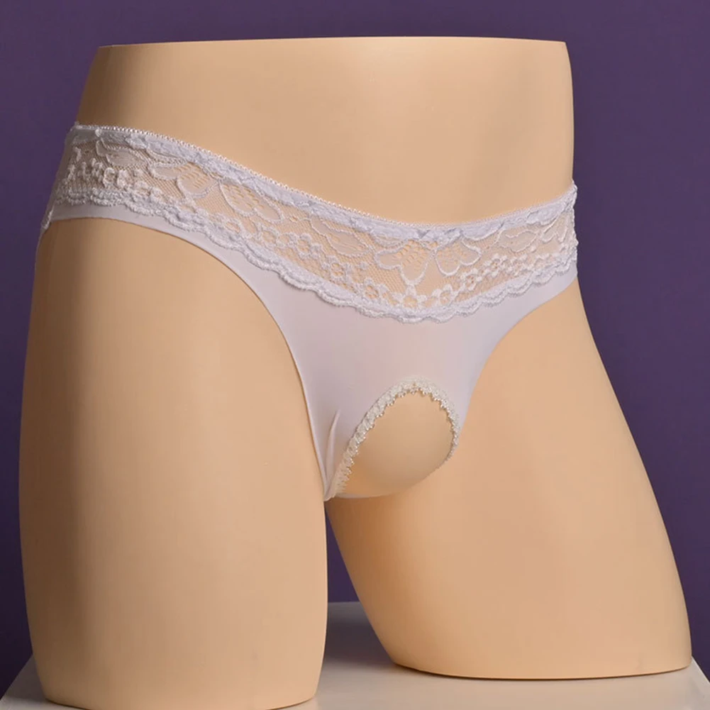 ملابس داخلية قابلة للتنفس بدون حمالات، لون سادة، تصميم شبكي عالي التمدد، ملابس نوم، سراويل داخلية من نسيج النايلون #3