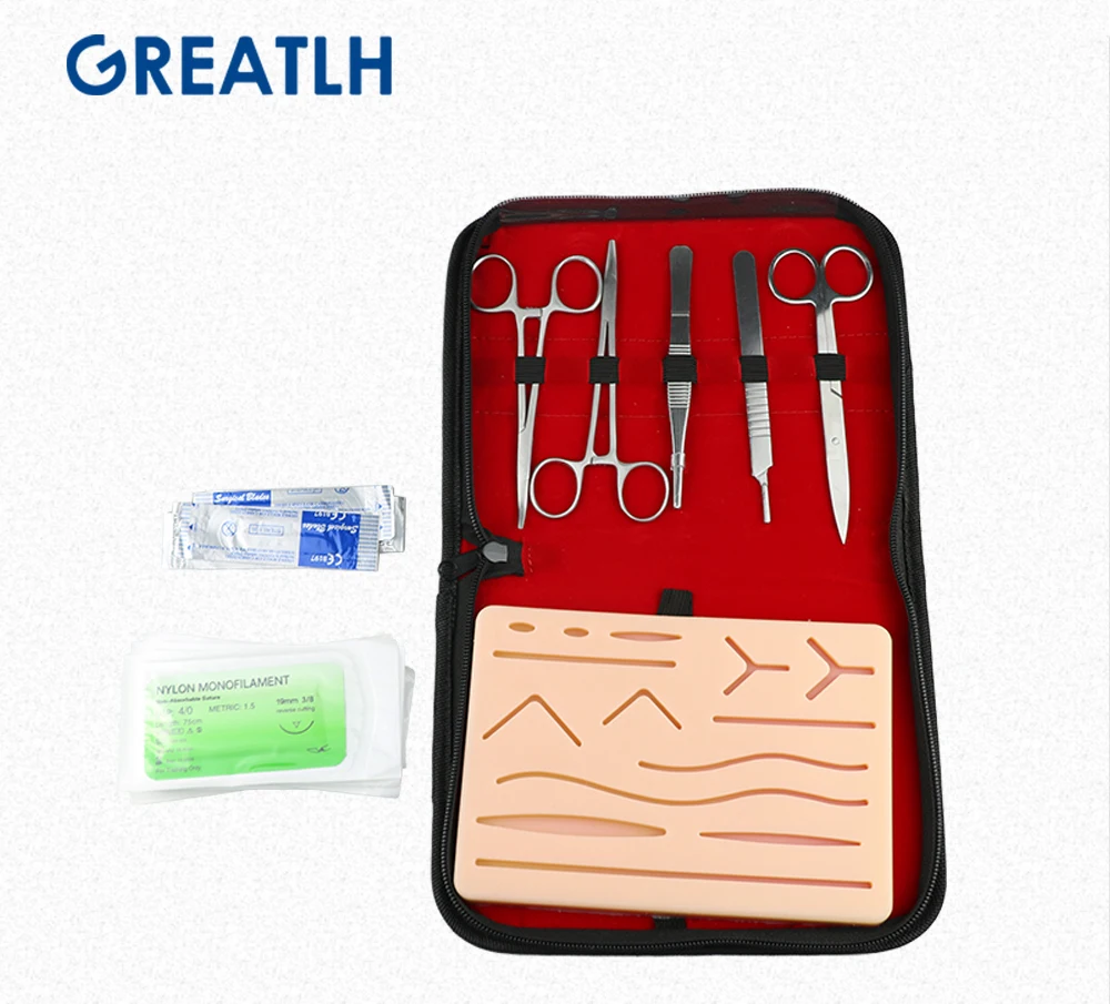 Suture Training Kit Operate Suture Practice Model Training Pad Scissors Tool Kit Teaching equipment