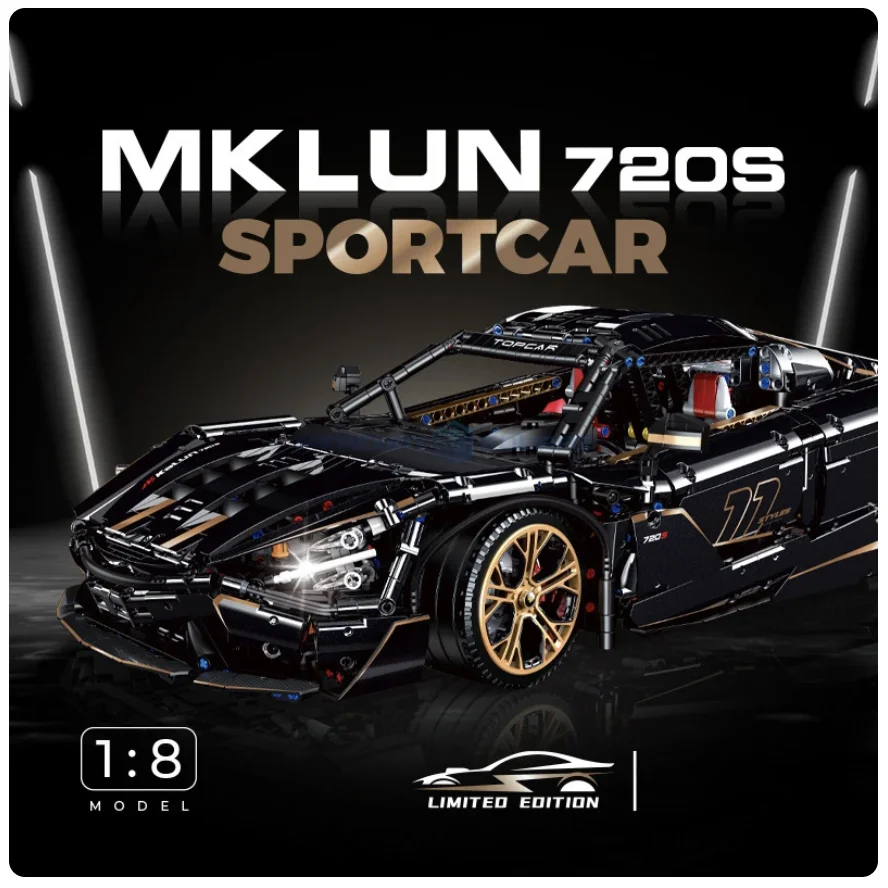 New 10625 3658pcs MOC 1:8 Technical RC Power Sport Car Hypercar Model Building Blocks Bricks Puzzle Toys Christmas Gift For Kids