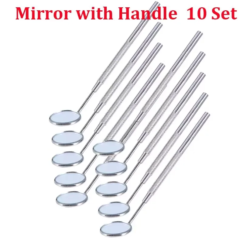 Dental Mouth Mirror Handle Multiple Size Stainless Steel Dental Care Mouth Mirror Teeth Whitening Dentistry Instrument Tools