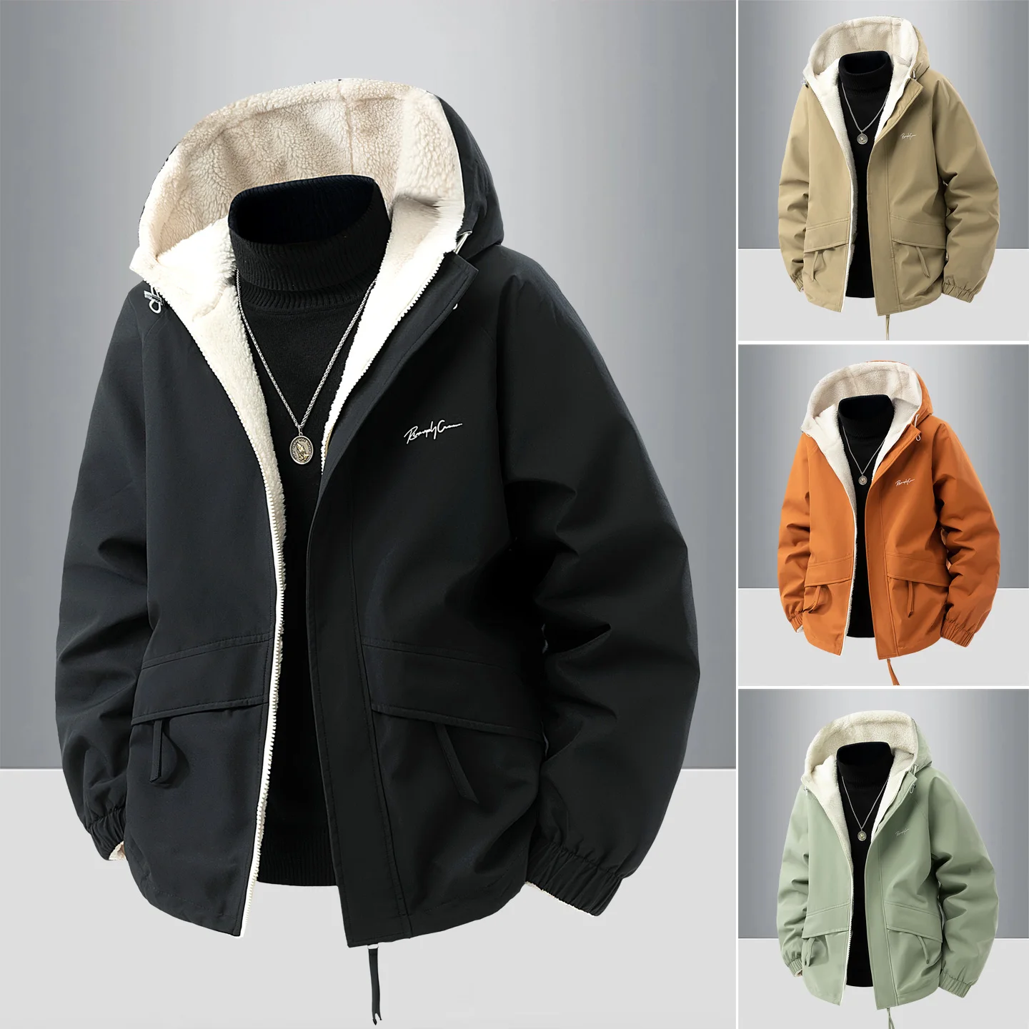 

Куртка-трансформер с капюшоном из хлопка и овечьего флиса, тактическая, для активного отдыха, мужская и женская верхняя одежда, ветрозащитная, водонепроницаемая