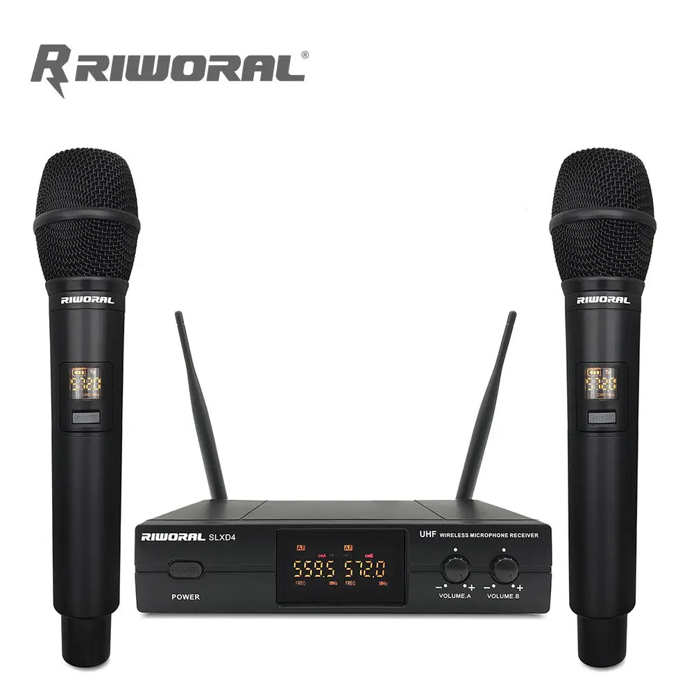 2026 SLXD4 أفضل ميكروفون قناتين لاسلكي عالي الجودة UHF ميكروفون لاسلكي احترافي لتسجيل الاستوديو #2