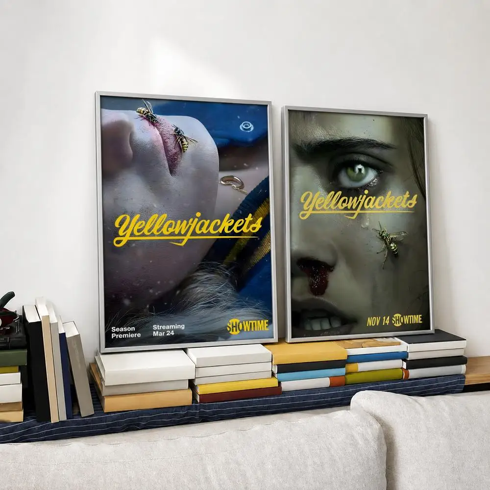 TV Series Yellowjackets Poster Self‑Adhesive Waterproof PP Poster Coffee House Bar Wall Art Sticker Room Home Decor