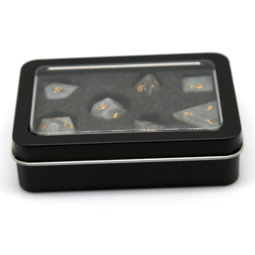 حزمة كأس النرد المستطيلة/الدائرة/السداسية بما في ذلك مادة الجلد والقصدير لحماية ملحقات ألعاب النرد DND TRPG