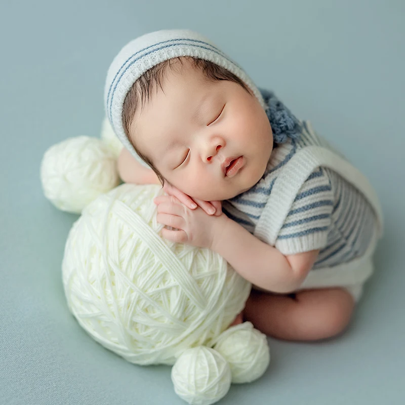 Newborn Photography Props Baby Posing Wool Ball Combo Infant Photo Support Props Personalized Studio Photo Accessories