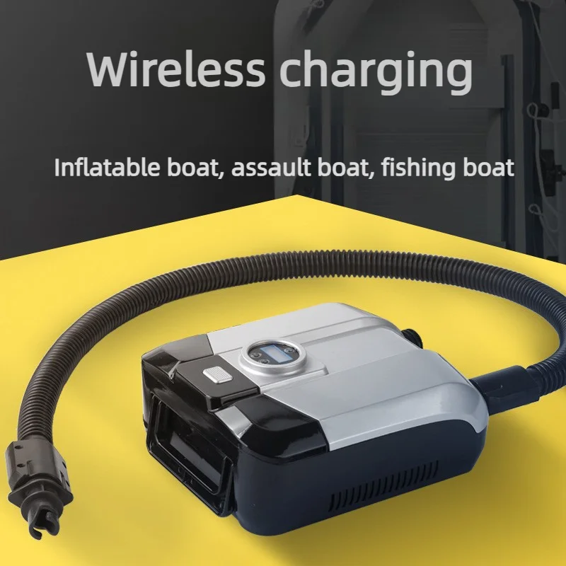 DC 12 Air Pump Rechargeable Inflatable W/ 4 Nozzles W/ Display Pump for Kayak