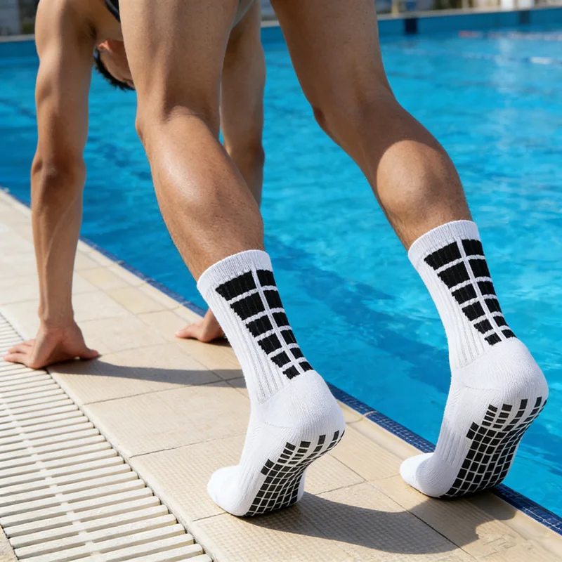 Towel Bottom Grip Socks Breathable For Men Women Athletic Running Tennis Soccer