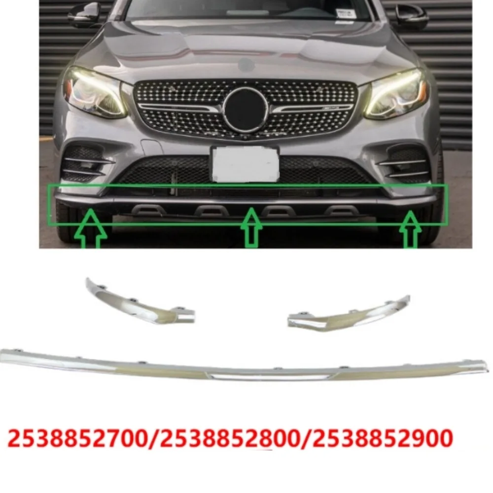 Front bumper decorative strip 2538852700 2538852800 2538852600 2538855300 For  Benz GLC-Class W253 GLC260 GLC300 2016-2019