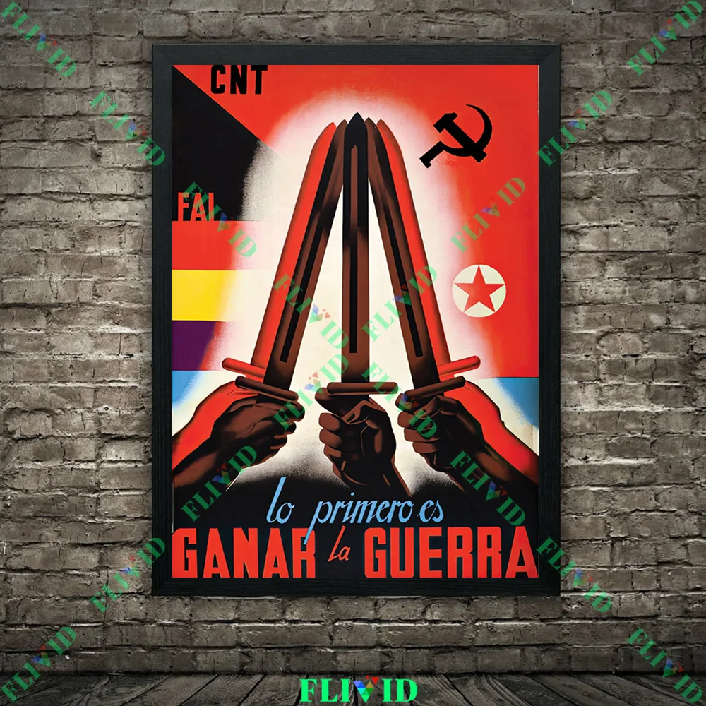 Spanish Civil War Propaganda Poster Republic War Art Poster And Print Tanks Spanish Republic War Picyure Home Decor Unframed - view 5