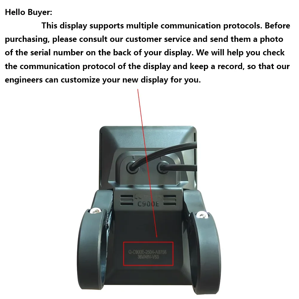 

Nulkomma Ebike Color LCD Display Screen Meter C900E 36V 48V 5pin Waterproof Connector Speed Controller Panel For MTB Ebike fat
