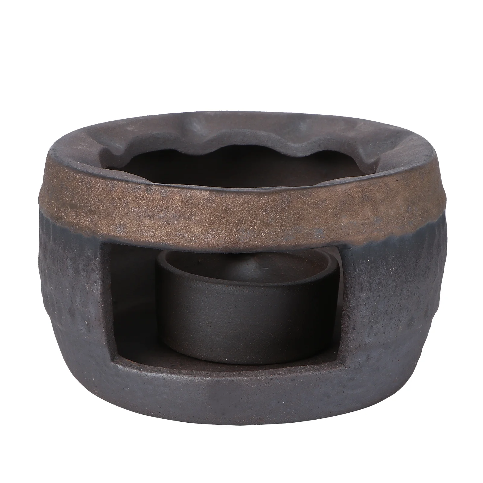 

1Pcs Teapot Warmer with Holder Warm Tea Stove Ceramic Heater Retro Handmade Design Stone Mill Inspired Tea Time Essential