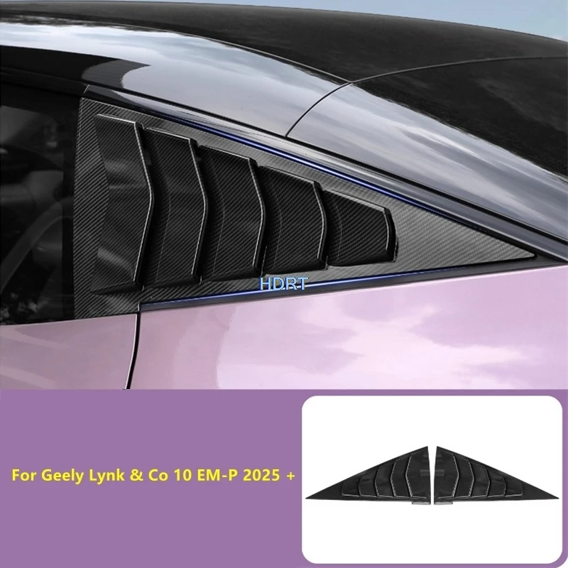 

Для Geely Lynk & Co 10 EM-P 2025 + автомобильный стиль, задняя боковая треугольная стеклянная жалюзи, крышка, аксессуары, внешняя наклейка