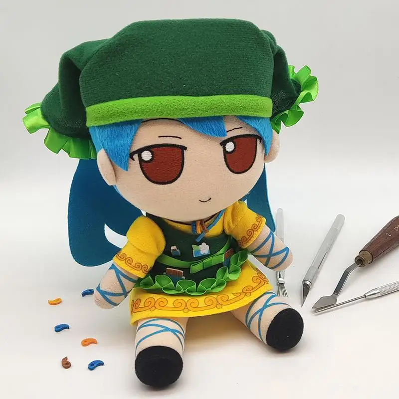 Anime TouHou Project Fumo Haniyasushin Keiki Cosplay Cute 20cm Figure Doll Plush Stuffed Sitting Dolls Girl Toy Kawaii Plushie