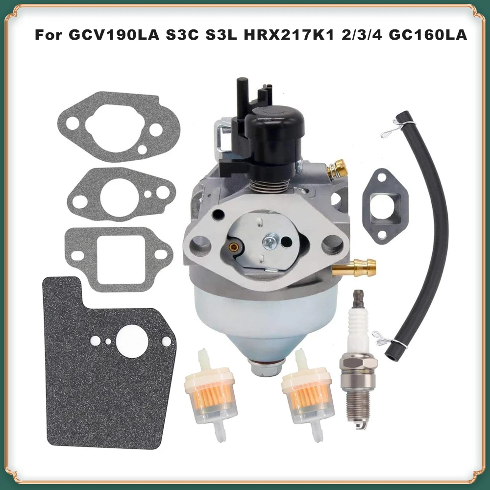 

Carburetor for Honda 16100-Z0Y-M42 for GCV190LA & GC160LA Engines - Compatible with S3C, S3L, HRX217K1, 2/3/4 Series