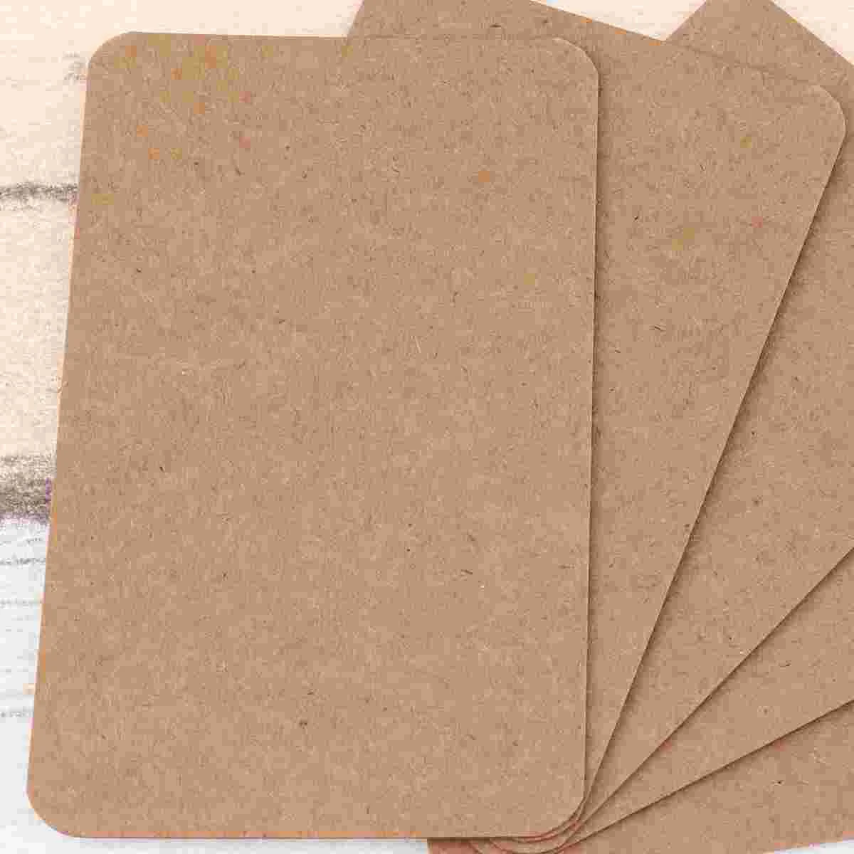 100 Pcs Kraft Paper Study Index Stock DIY Greeting Card Message Note Business Cards Bookmarks