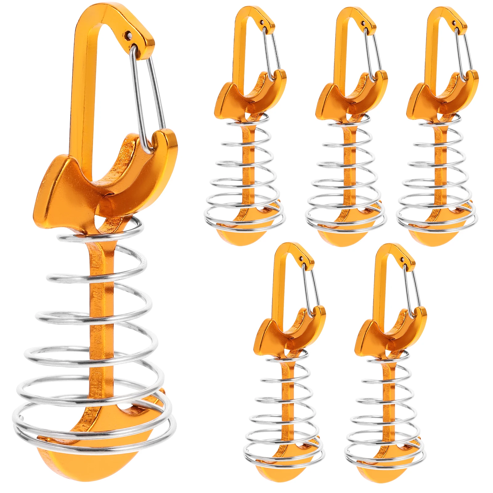 

6 set Fish Bone Ground Nails Black Aluminum Tent Pegs Spring D Windproof Portable Camping Hiking Beach Outdoor for Tents
