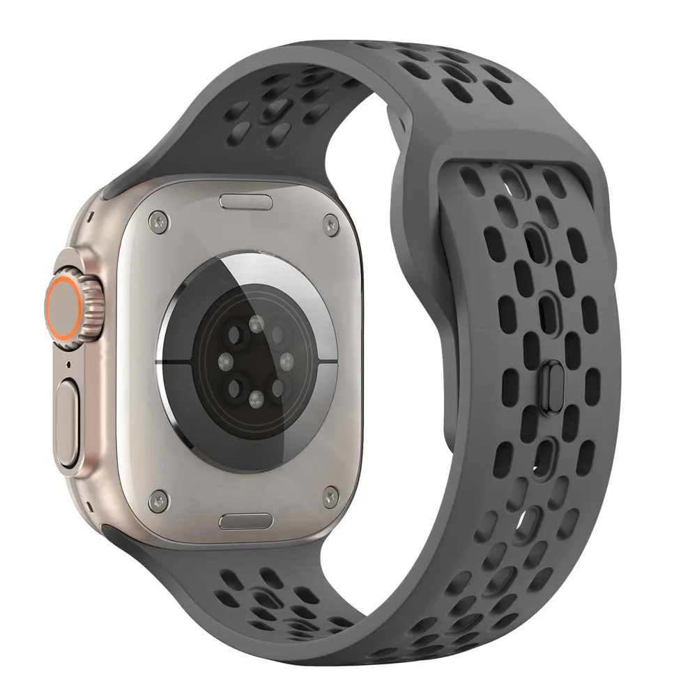 Atmungsaktives Silikonarmband für Apple Watch 49mm 46mm 45mm 44mm 42 41mm Sportarmband iWatch Ultra 12 11 10 9 8 7 6 SE3 Gürtel – Detail 25
